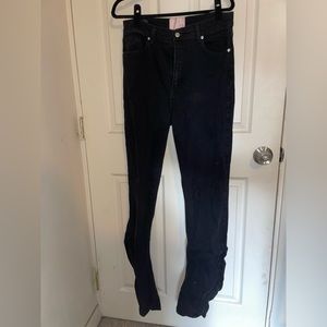 Revice high waisted side ruffled jeans (long) size 32